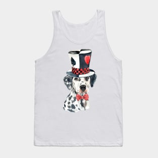 Dapper Tophat Dalmatian Tank Top